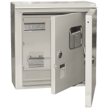 Щит металлический влагозащищенный IEK ЩУ 1/1-1 74 У1 IP54 на однофазный счетчик с внутренней дверью